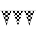 12" x 18" Black & White Checkered 4 mil. 30' Pennant Strings